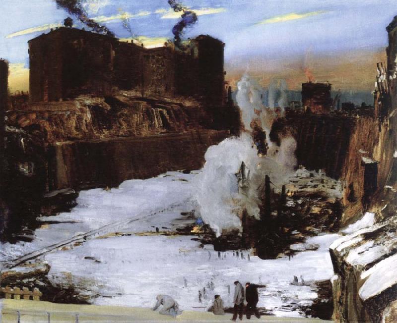 George Bellows pennsylvania station excavation oil painting picture